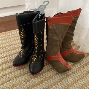 NWT Disney Frozen 2 Princess Anna & Princess Raya boots Size 5/6